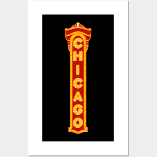 Chicago Theater Sign Posters and Art